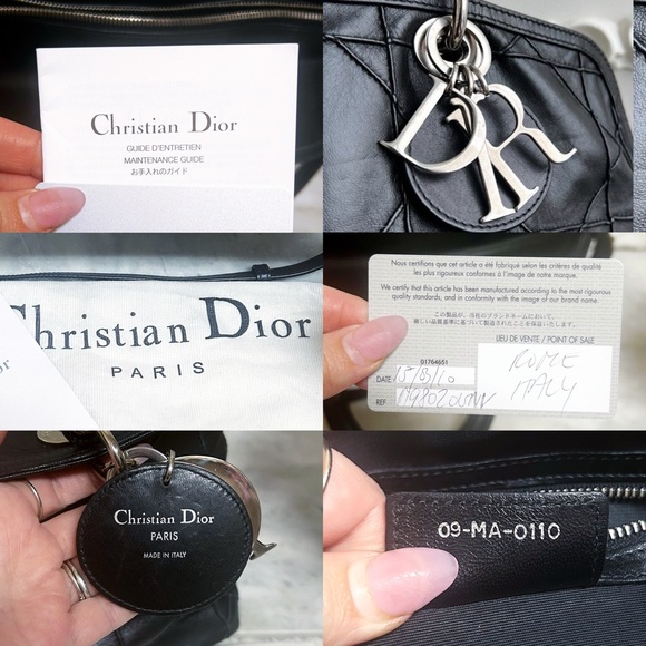 Authentic Dior Gorgeous Black Medium Leather Cannage Granville Bag - Picture 16 of 16